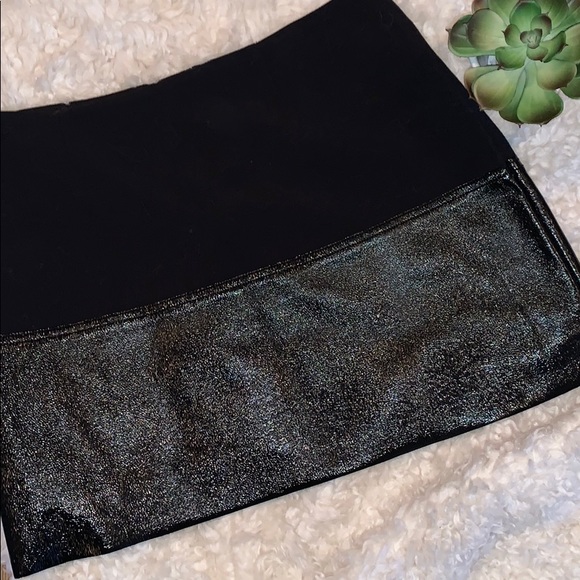 Worthington Mixed Media Mini Pleather Aline Skirt - Picture 3 of 8